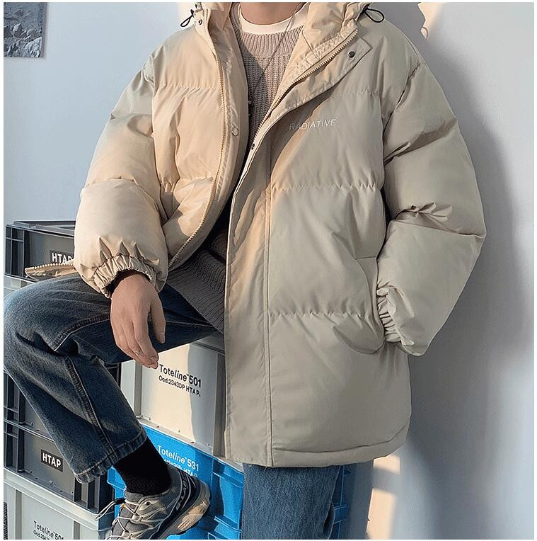 Pánske zimné parky s kapucňou, teplá voľná vetrovka, termo pánska prešívaná bunda, vrchné oblečenie, univerzálne, kórejské, trendy 8251649