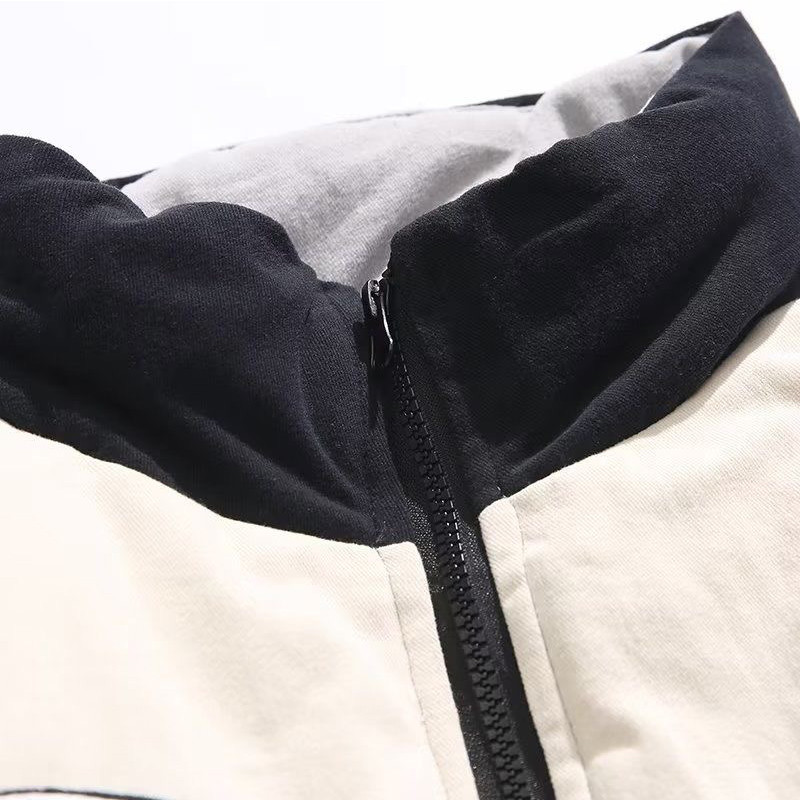 Debela pamučno podstavljena jakna lokomotive tijekom jeseni i zime grije Y2K ulični hip-hop retro trkaći pamučni kaput.