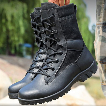 Sshooer Boots Ανδρικές μπότες στρατιωτικού στρατού Ειδικής δύναμης Combat Παπούτσια εκπαίδευσης πεζοπορίας σε εξωτερικούς χώρους Παπούτσια εκπαίδευσης πεζοπορίας ζεστό μαλλί Μαλακό βελούδινο χειμερινό παπούτσι