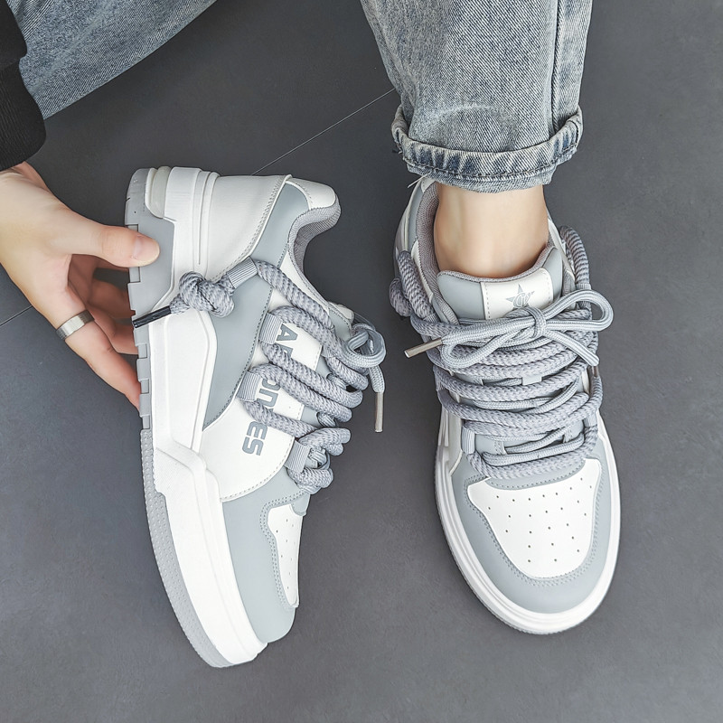 2023 All-match Casual Trend Κορεατικά αθλητικά παπούτσια με κορδόνια ανδρικά παπούτσια πλατφόρμας Shallow Solid ανδρικά παπούτσια Μόδα ανδρικά παπούτσια