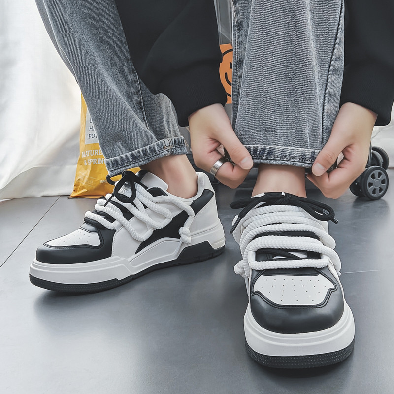 2023 All-match Casual Trend Κορεατικά αθλητικά παπούτσια με κορδόνια ανδρικά παπούτσια πλατφόρμας Shallow Solid ανδρικά παπούτσια Μόδα ανδρικά παπούτσια