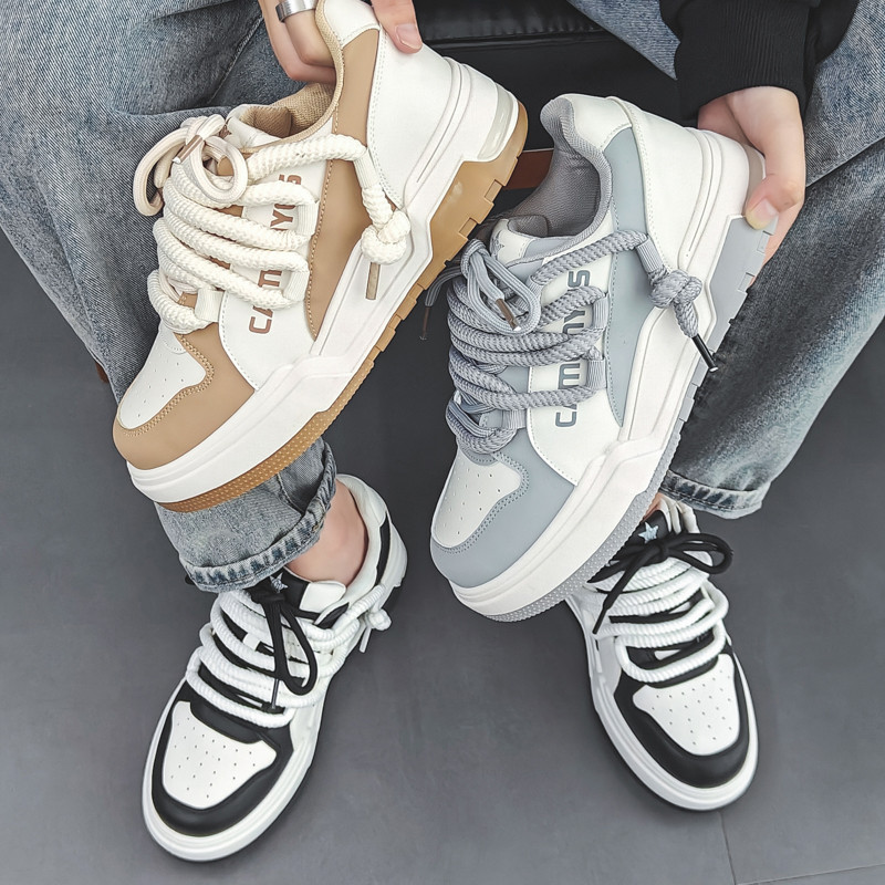 2023 All-match Casual Trend Κορεατικά αθλητικά παπούτσια με κορδόνια ανδρικά παπούτσια πλατφόρμας Shallow Solid ανδρικά παπούτσια Μόδα ανδρικά παπούτσια