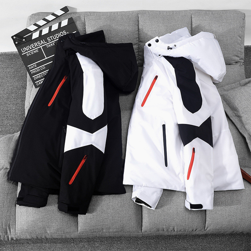 2023 Jachetă puf mozaic de iarnă pentru bărbați, jachete îngroșate, calde, în aer liber, pentru bărbați, rezistente la vânt, din puf de rață alb, haine parka ținute