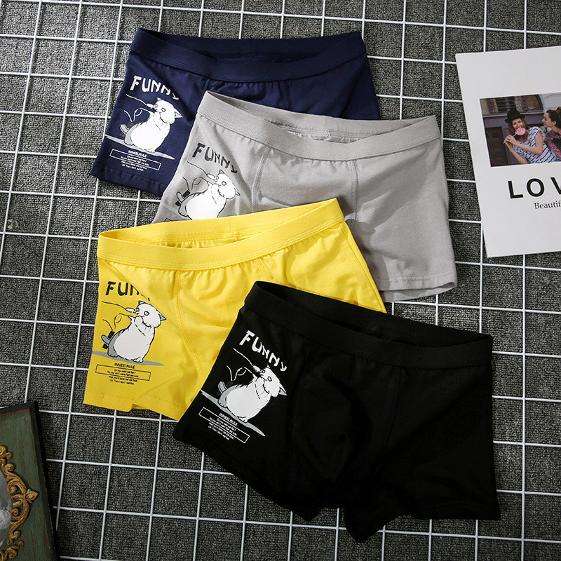 boxers ανδρικά πολυτελή Βαμβακερά μποξεράκια Ανδρικά εσώρουχα Cartoon εμπριμέ σώβρακα ανδρικά εσώρουχα Pure Breathable για άνδρες