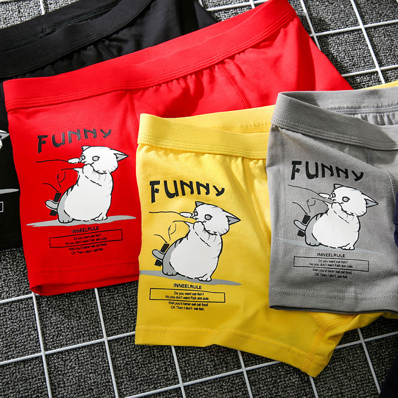 boxers ανδρικά πολυτελή Βαμβακερά μποξεράκια Ανδρικά εσώρουχα Cartoon εμπριμέ σώβρακα ανδρικά εσώρουχα Pure Breathable για άνδρες