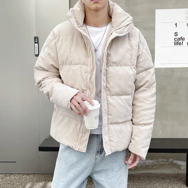 Χειμερινά ζεστά εξωτερικά ενδύματα Ανδρικά βαμβακερά παλτό σακάκι casual loose stand γιακά με φερμουάρ κάτω Μπουφάν Ανδρικά ρούχα Φθινοπωρινά streetwear