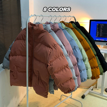 Извънгабаритни мъже Harajuku Colorful Bubble Coat Winter Jacket Fashion Hip Hop Parka Black Clothes Men Women Jackets Streetwear 5XL