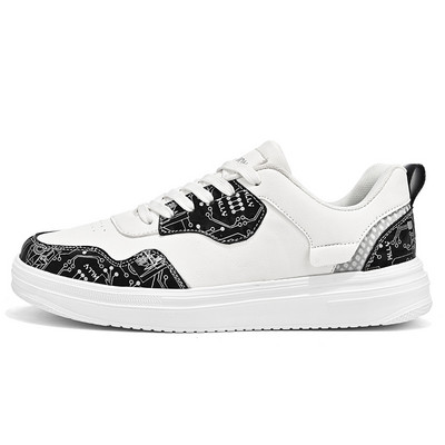 Pánske pohodlné ploché topánky s mäkkou podrážkou 2023, jednofarebné, protišmykové, odolné proti opotrebovaniu, pohodlné šnurovacie ležérne športové topánky