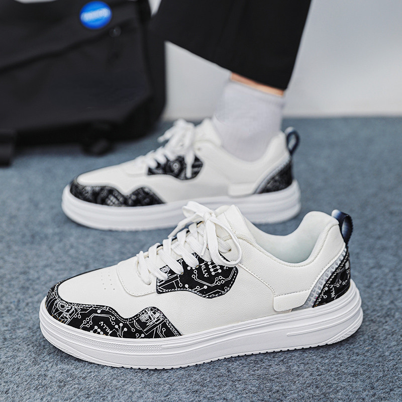 Pánske pohodlné ploché topánky s mäkkou podrážkou 2023, jednofarebné, protišmykové, odolné proti opotrebovaniu, pohodlné šnurovacie ležérne športové topánky