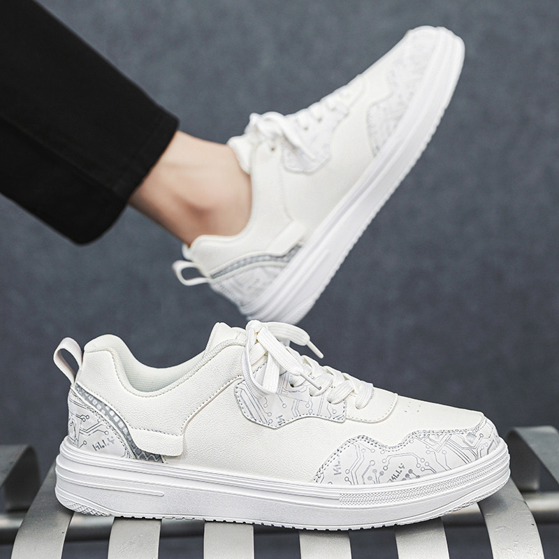 Pánske pohodlné ploché topánky s mäkkou podrážkou 2023, jednofarebné, protišmykové, odolné proti opotrebovaniu, pohodlné šnurovacie ležérne športové topánky