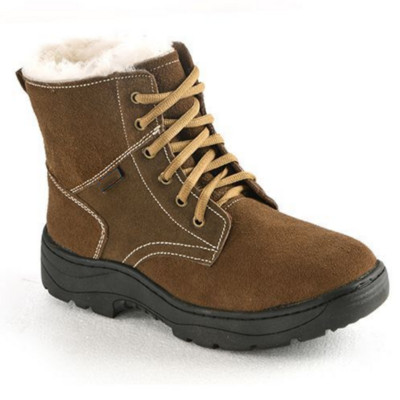 Sshooer Muške čizme Zaštitne radne čizme otporne na udarce od kravlje kože Vodootporne cipele od deblje vune Toplo krzno Zimske cipele za snijeg