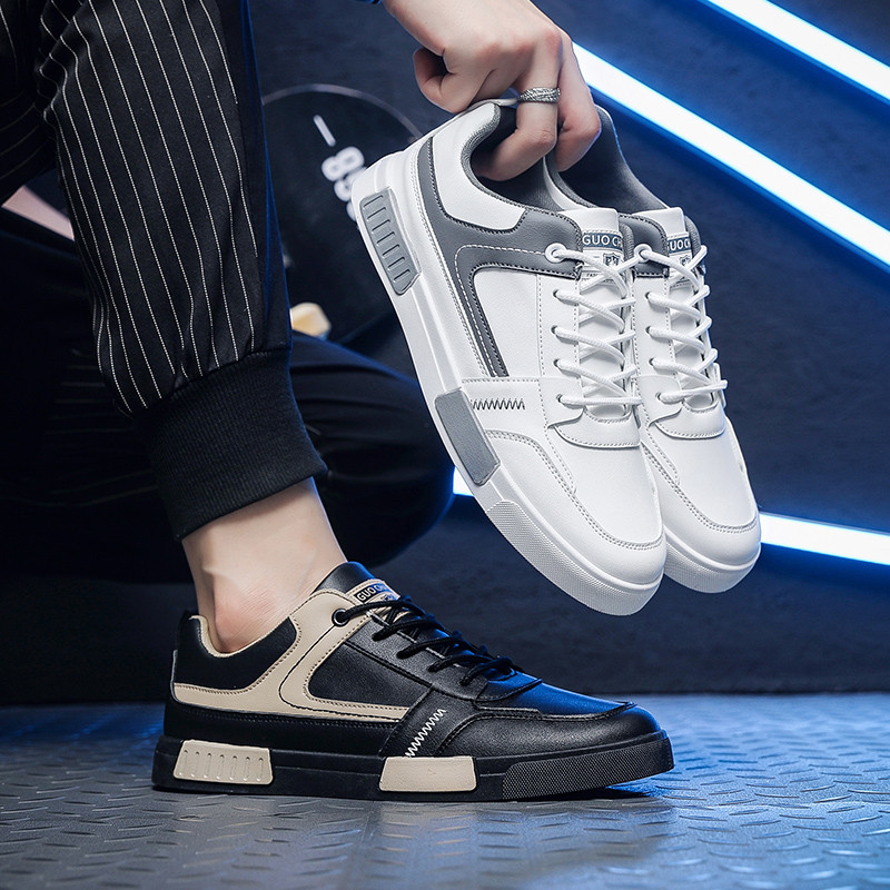 Modne ravne tenisice na vezanje Skateboarding Muške cipele 2023 Novo proljeće Ležerne sportske cipele Platforma Plitke muške vulkanizirane cipele