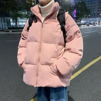 KAPMENTS Y2k Harajuku Solid Warm Winter Puffer Jacket 2023 Парки Windbreakers Японско улично облекло Корейска мода Bubble Coat