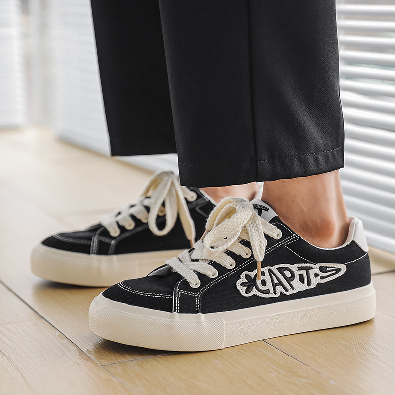 Mens Canvas Casual, 2023 m. Nauji pavasario rudens batai, skirti vyriškiems batams vaikščioti madingi sportbačiai, suvarstomi vyriški batai