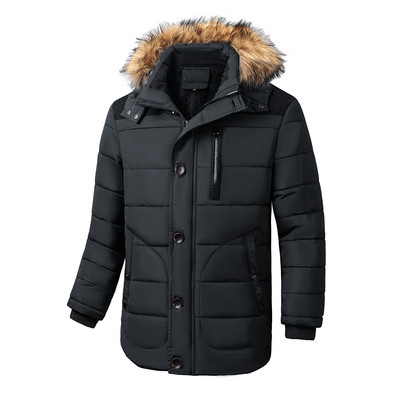 Parka de iarnă pentru bărbați, 2021, nou anti-vânt, parka groasă, jachetă pentru bărbați, la modă de toamnă, guler de blană, cu glugă, parka casual pentru bărbați