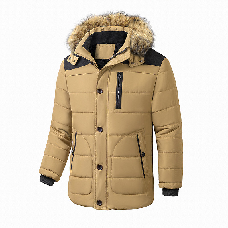 Parka de iarnă pentru bărbați, 2021, nou anti-vânt, parka groasă, jachetă pentru bărbați, la modă de toamnă, guler de blană, cu glugă, parka casual pentru bărbați