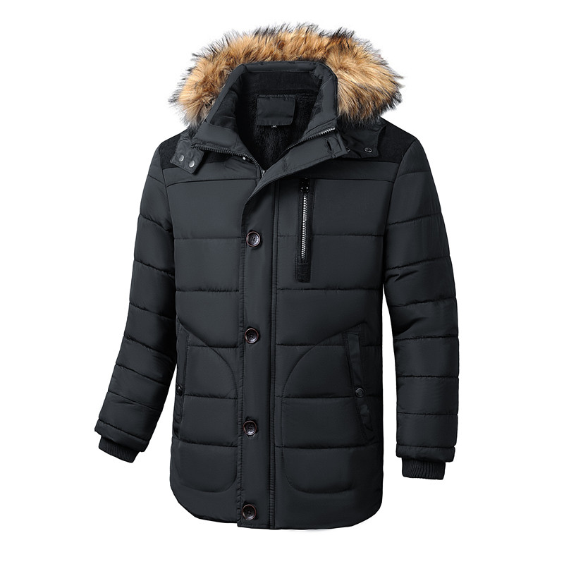 Parka de iarnă pentru bărbați, 2021, nou anti-vânt, parka groasă, jachetă pentru bărbați, la modă de toamnă, guler de blană, cu glugă, parka casual pentru bărbați