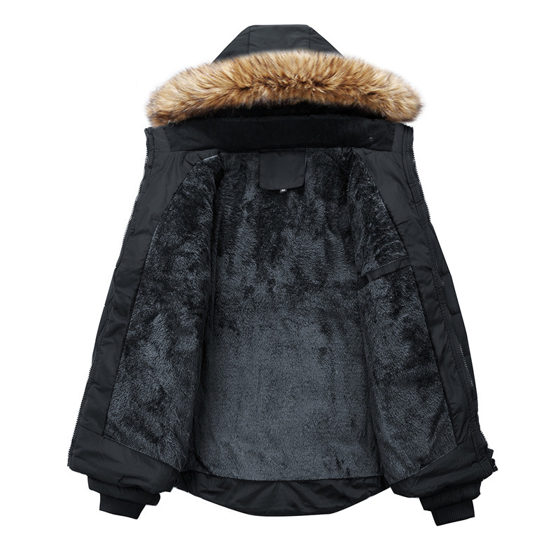 Parka de iarnă pentru bărbați, 2021, nou anti-vânt, parka groasă, jachetă pentru bărbați, la modă de toamnă, guler de blană, cu glugă, parka casual pentru bărbați