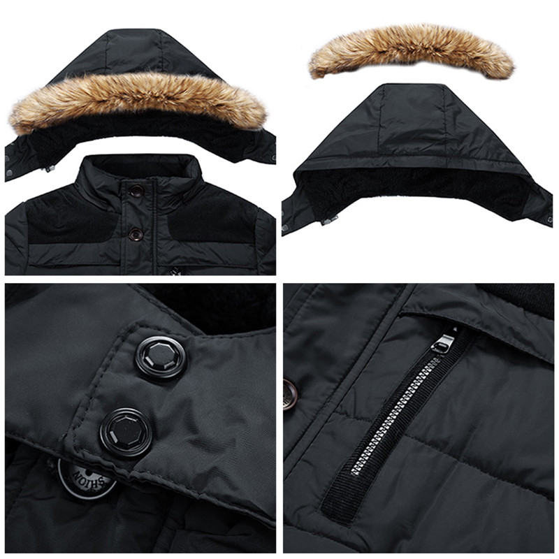 Parka de iarnă pentru bărbați, 2021, nou anti-vânt, parka groasă, jachetă pentru bărbați, la modă de toamnă, guler de blană, cu glugă, parka casual pentru bărbați