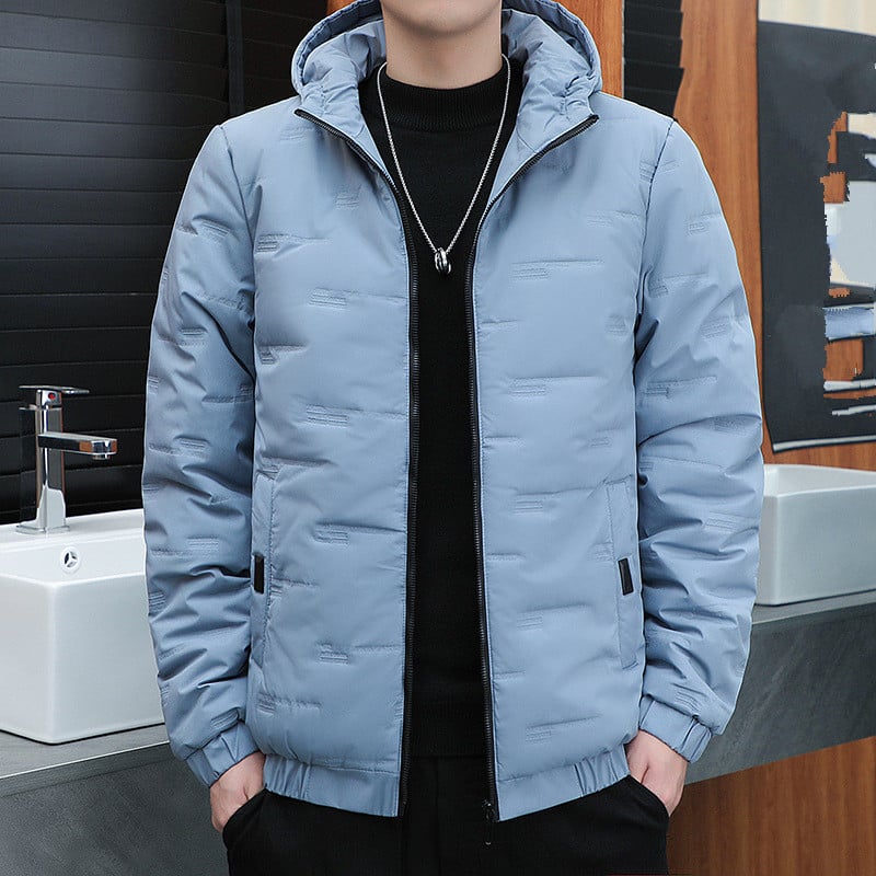 Parka de iarnă pentru bărbați Jachete calde Paltoane pentru bărbați cu glugă la modă Slim Fit Parka pentru bărbați ocazional îmbrăcăminte exterioară cu glugă, rezistentă la vânt