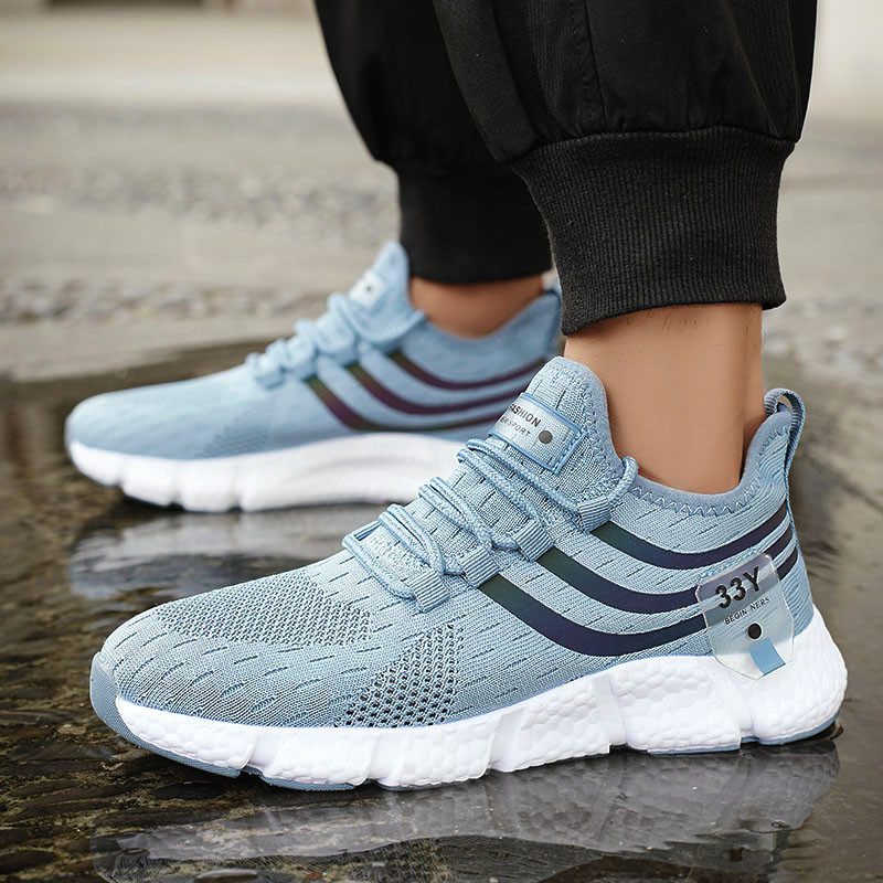 Ανδρικά παπούτσια Casual Ανδρικά ελαφριά αναπνεύσιμα αθλητικά παπούτσια Vulcanize Mesh Fluorescent Ανδρικά άνετα αθλητικά παπούτσια για τζόκινγκ Zapatos