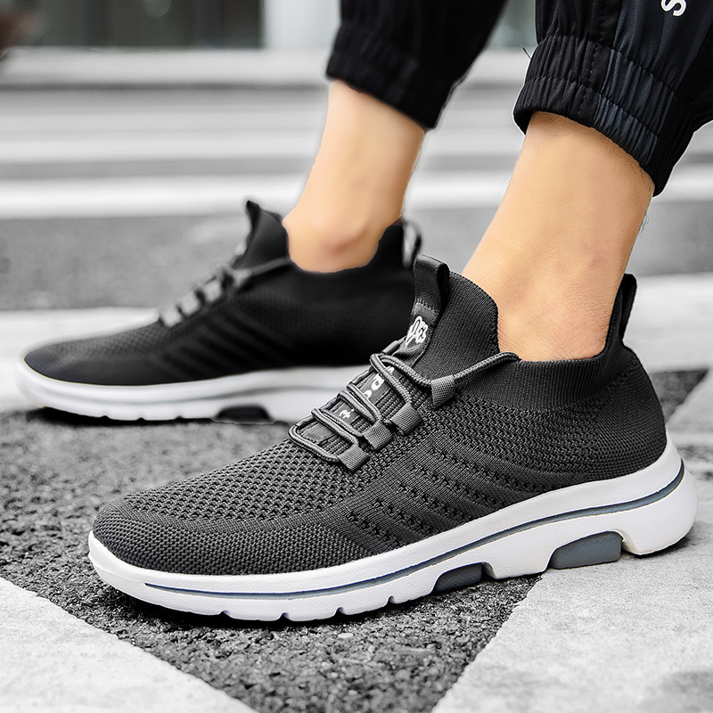 Pantofi casual, respirabili, pantofi cu șireturi 2023, pantofi pentru bărbați, de primăvară, la modă, rezistenti la uzură, negru, gri, solid, pantofi pentru femei