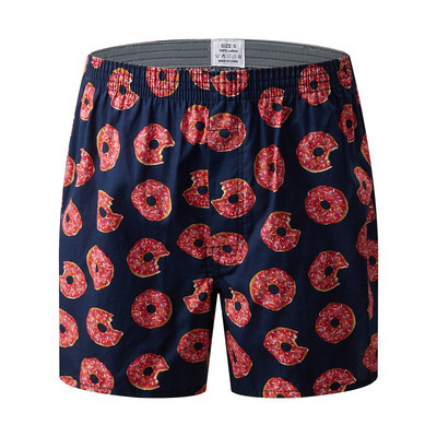 M-XL Lenjerie de corp pentru bărbați Boxer pantaloni scurți Boxer pentru bărbați Chiloți de dormit din bumbac Imprimați largi Îmbrăcăminte confortabilă Chiloți Lenjerie de corp
