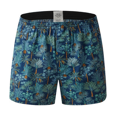 M-XL Lenjerie de corp pentru bărbați Boxer pantaloni scurți Boxer pentru bărbați Chiloți de dormit din bumbac Imprimați largi Îmbrăcăminte confortabilă Chiloți Lenjerie de corp
