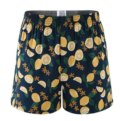 M-XL Lenjerie de corp pentru bărbați Boxer pantaloni scurți Boxer pentru bărbați Chiloți de dormit din bumbac Imprimați largi Îmbrăcăminte confortabilă Chiloți Lenjerie de corp
