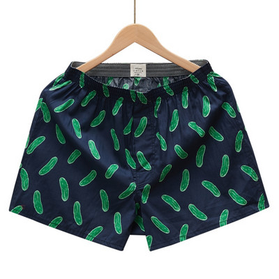 M-XL Lenjerie de corp pentru bărbați Boxer pantaloni scurți Boxer pentru bărbați Chiloți de dormit din bumbac Imprimați largi Îmbrăcăminte confortabilă Chiloți Lenjerie de corp