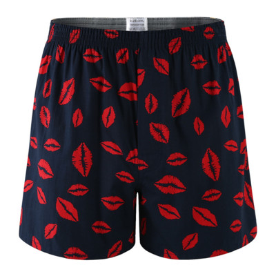 M-XL Lenjerie de corp pentru bărbați Boxer pantaloni scurți Boxer pentru bărbați Chiloți de dormit din bumbac Imprimați largi Îmbrăcăminte confortabilă Chiloți Lenjerie de corp