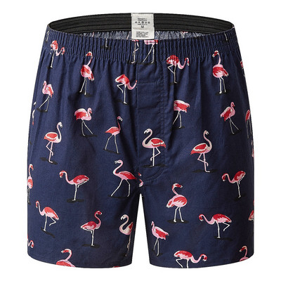 M-XL Lenjerie de corp pentru bărbați Boxer pantaloni scurți Boxer pentru bărbați Chiloți de dormit din bumbac Imprimați largi Îmbrăcăminte confortabilă Chiloți Lenjerie de corp