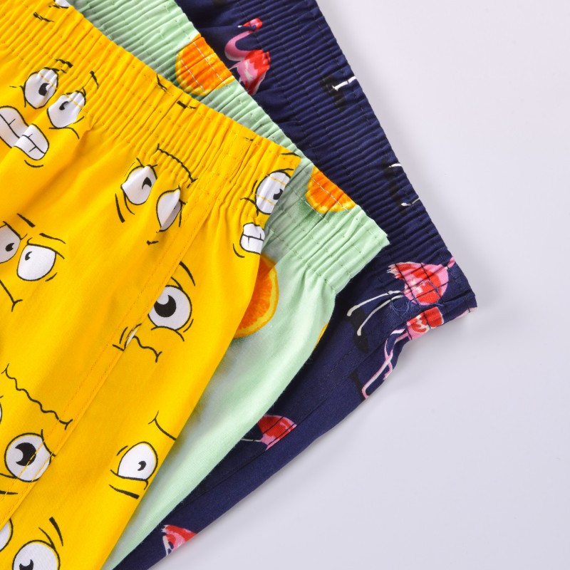 M-XL Lenjerie de corp pentru bărbați Boxer pantaloni scurți Boxer pentru bărbați Chiloți de dormit din bumbac Imprimați largi Îmbrăcăminte confortabilă Chiloți Lenjerie de corp
