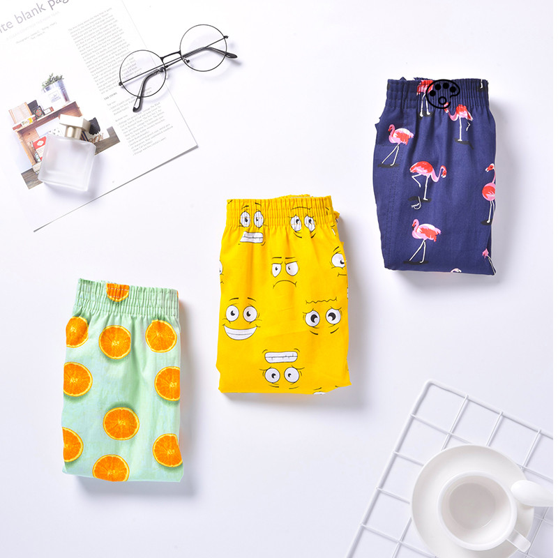 M-XL Lenjerie de corp pentru bărbați Boxer pantaloni scurți Boxer pentru bărbați Chiloți de dormit din bumbac Imprimați largi Îmbrăcăminte confortabilă Chiloți Lenjerie de corp