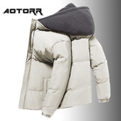 Φθινοπωρινά ανδρικά ανδρικά κουκούλα με κουκούλα μόδας ψεύτικο παλτό δύο τεμαχίων αντιανεμικό ζεστό μπουφάν Ανδρικά μονόχρωμα μπουφάν Parka Patchwork