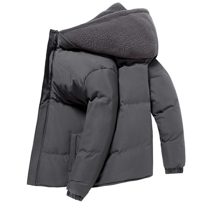 Φθινοπωρινά ανδρικά ανδρικά κουκούλα με κουκούλα μόδας ψεύτικο παλτό δύο τεμαχίων αντιανεμικό ζεστό μπουφάν Ανδρικά μονόχρωμα μπουφάν Parka Patchwork