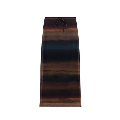 Zevity Women Vintage Spalvotas Spausdinti Tinklelis Tiesus Midi Sijonas Faldas Mujer Moteriškas Prašmatnus lankelis, Kasdieniai Vestidos QUN3009