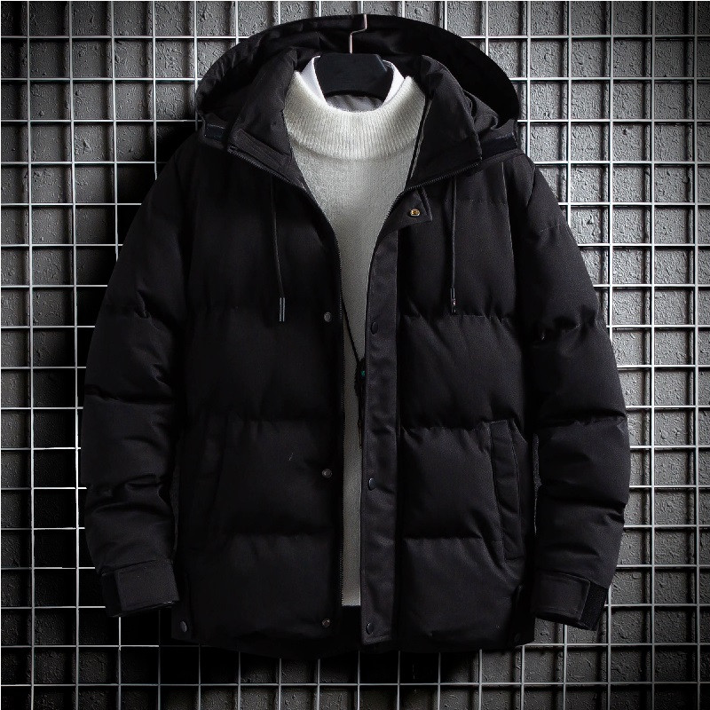 2023, iarnă, parcă nouă, jachete casual pentru bărbați, în aer liber, cu glugă, îngroșate, caldă, pardesi, jachetă antivânt, îmbrăcăminte exterioară de culoare solidă