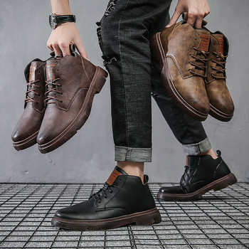 Ανδρικές μπότες Martin Summer Thin Section Breathable New Trend Vintage Boots High-top Retro Plus Velvet Casual Ανδρικές μπότες