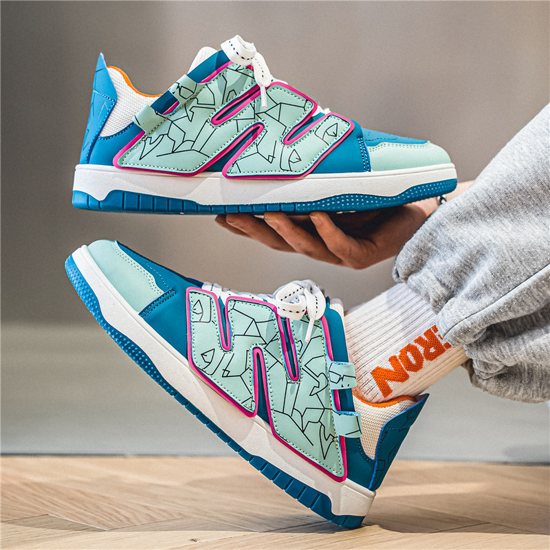 Pánska obuv 2023 Nový trend Univerzálny hongkonský štýl Výklenkový dizajn Športová a voľnočasová obuv Priedušné kožené nízke ploché topánky