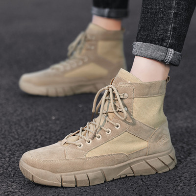 Sõjaväesaapad Meeste Commando Desert Boots Meeste Trend Martini Saapad Meeste Välisaapad Meeste Kõrged Puuvillased Saapad Meeste Sõjaväesaapad