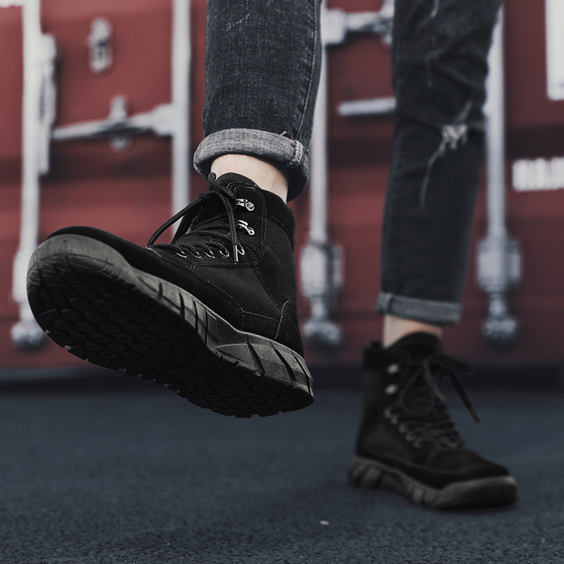 Cizme militare Cizme de deșert pentru bărbați Commando Cizme Martin Trend pentru bărbați Cizme pentru instrumente de exterior pentru bărbați Cizme înalte de bumbac Cizme militare pentru bărbați