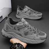 Muške modne lagane prozračne cipele za trčanje na vezanje za muškarce Mrežaste tenisice na vezanje Ležerne muške cipele protiv mirisa Tenis Masculino