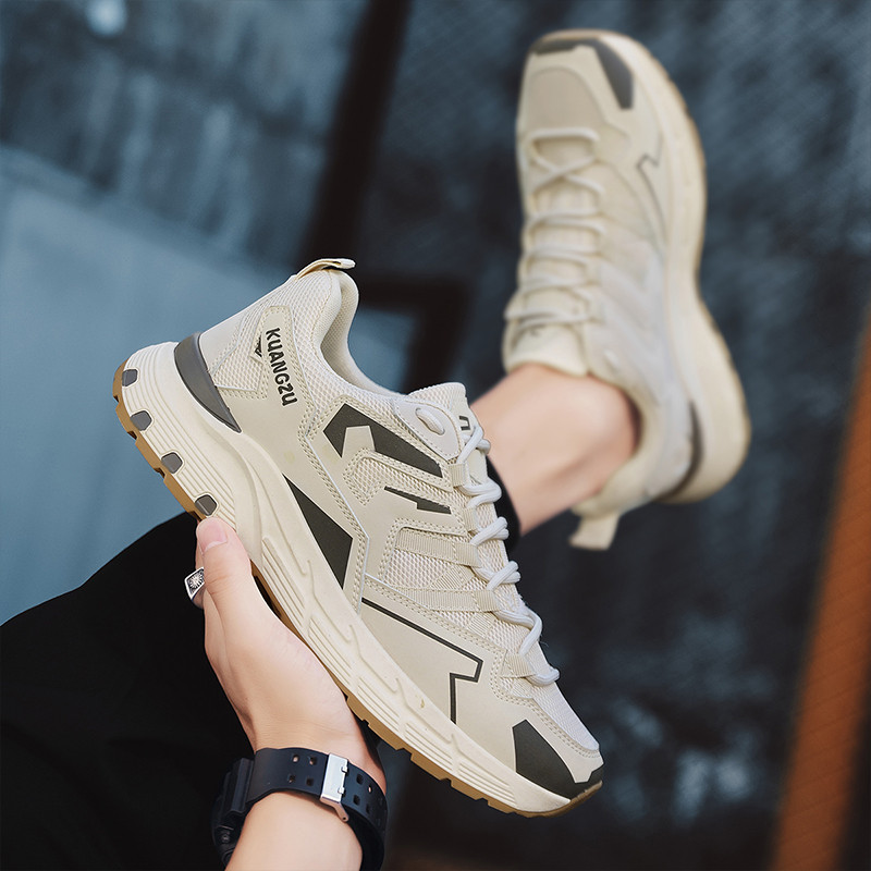 Muške modne lagane prozračne cipele za trčanje na vezanje za muškarce Mrežaste tenisice na vezanje Ležerne muške cipele protiv mirisa Tenis Masculino