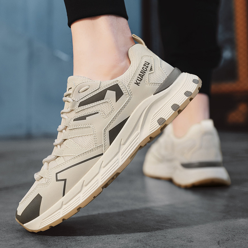 Muške modne lagane prozračne cipele za trčanje na vezanje za muškarce Mrežaste tenisice na vezanje Ležerne muške cipele protiv mirisa Tenis Masculino