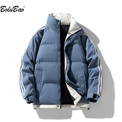 BOLUBAO 2023 Winter Warm Casual Parka για άντρες Βαμβακερό μονόχρωμο ασορτί ανδρικό μπουφάν Ανδρικό παλτό Μάρκα Parka Ανδρικό