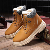 Vyriški žieminiai sniego batai, 2024 m. Nauji pliušiniai, stori izoliaciniai madingi medvilniniai batai lauke Korėjos versija Neslystančių laisvalaikio batų tendencija