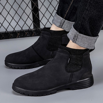 Αγγλικό στυλ Chelsea Boots Ανδρικά ψηλά παπούτσια με χοντρές σόλες Vintage επαγγελματικές κοντές μπότες Ανδρικές μπότες από Casual παπούτσια