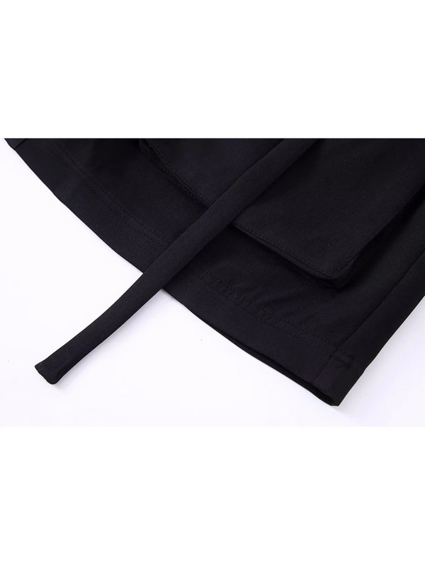 TRAF Crne mini suknje Ženska kargo suknja visokog struka 2022. Modna ženska suknja jesen zima Ulična odjeća Kratke suknje za žene