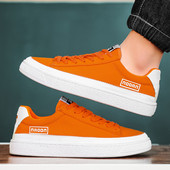 Novi dizajn Narančaste muške platnene cipele Prozračne Vulkanizirane ležerne muške tenisice Niske ravne cipele Muške cipele za daske zapatillas hombre